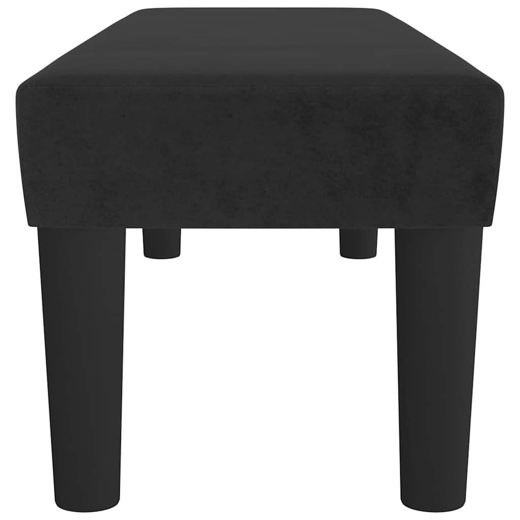 vidaXL Bänk svart 100x30x30 cm sammet