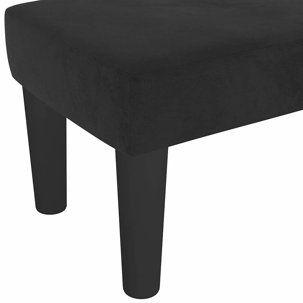 vidaXL Bänk svart 100x30x30 cm sammet