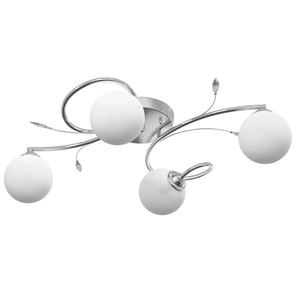 vidaXL Taklampa med runda lampor för 4 G9 LED-lampor