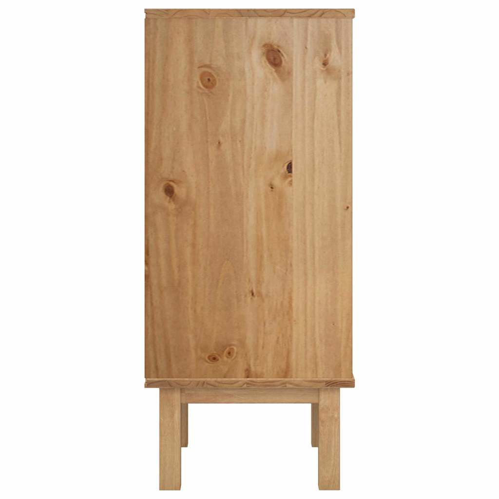 vidaXL Byrå OTTA brun&vit 45x39x90cm massiv furu