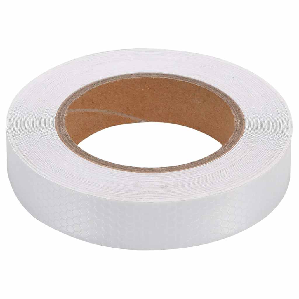 vidaXL Reflextejp vit 2,5 cmx20 m PVC