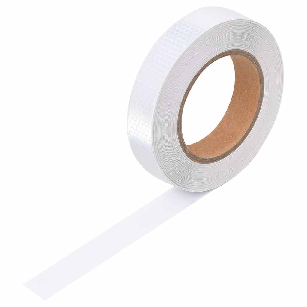 vidaXL Reflextejp vit 2,5 cmx20 m PVC