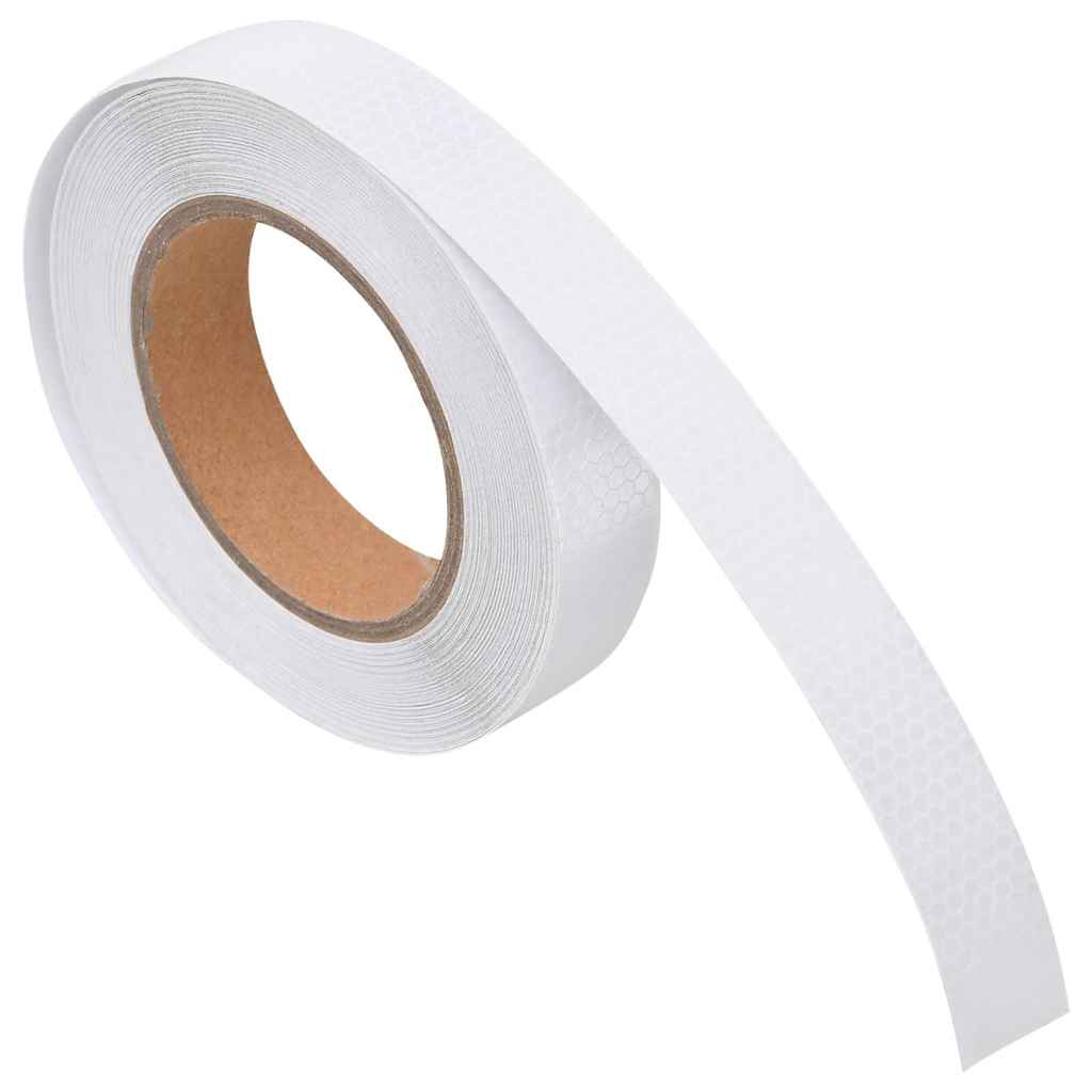 vidaXL Reflextejp vit 2,5 cmx20 m PVC