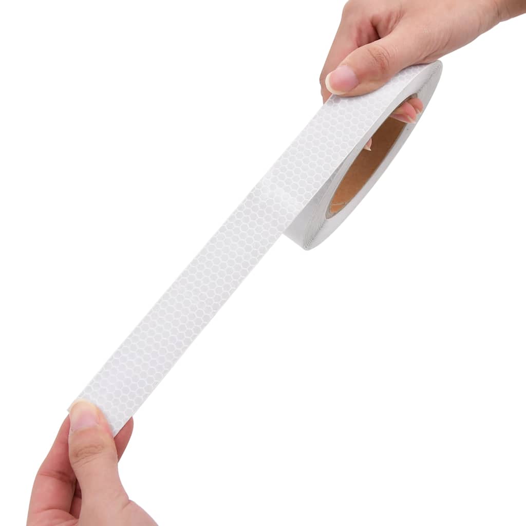 vidaXL Reflextejp vit 2,5 cmx20 m PVC