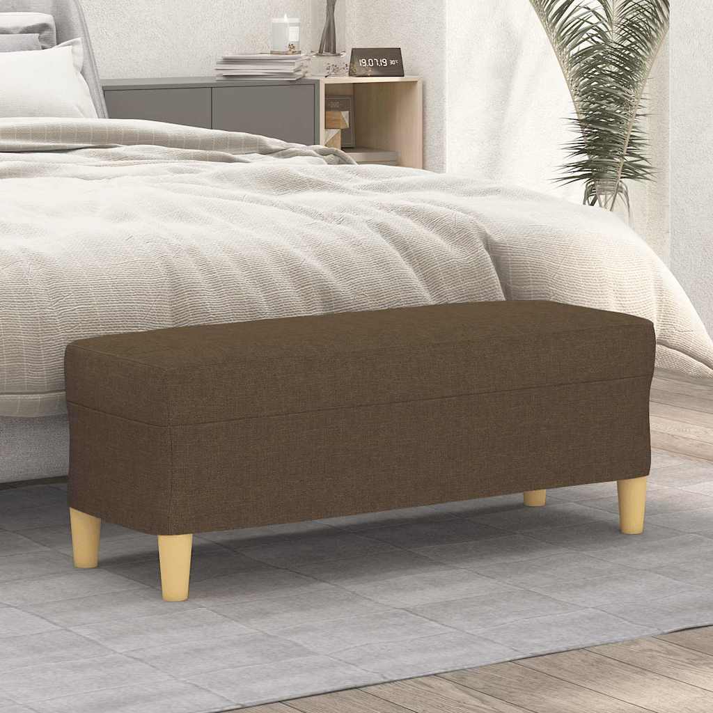 vidaXL Bänk brun 100x35x41 cm tyg