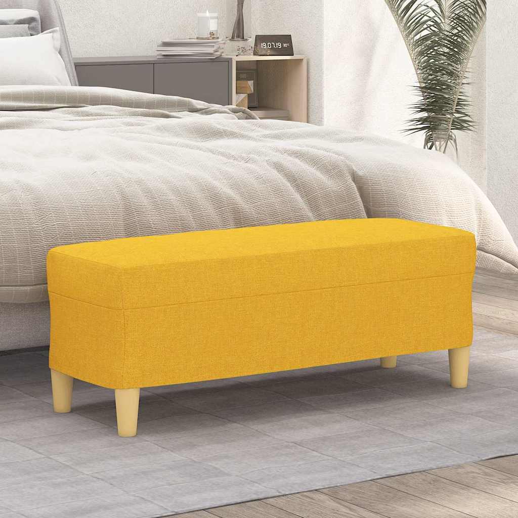 vidaXL Bänk ljusgul 100x35x41 cm tyg