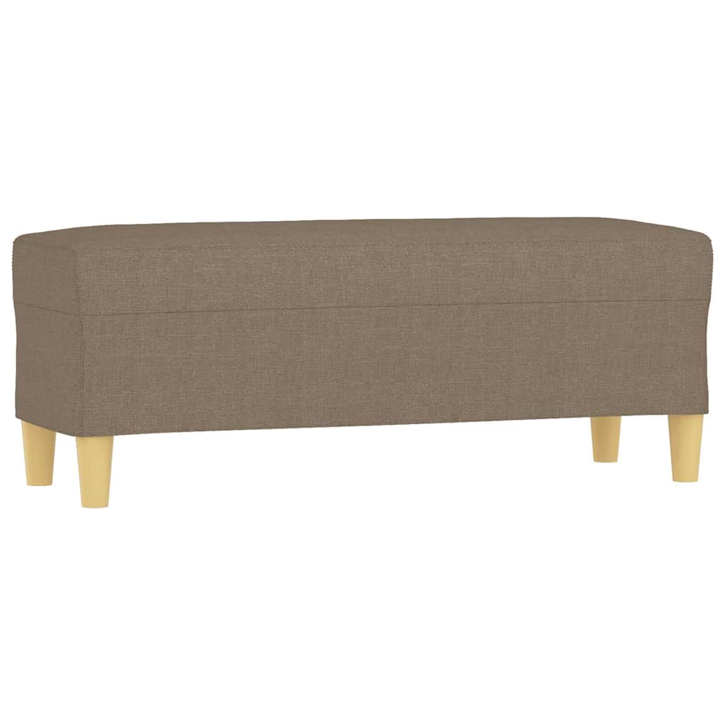vidaXL Bänk taupe 100x35x41 cm tyg