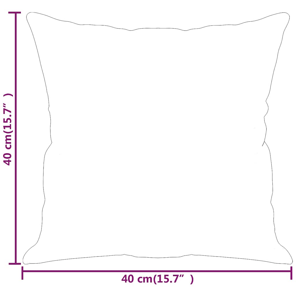 vidaXL Prydnadskuddar 2 st mörkgrå 40x40 cm tyg