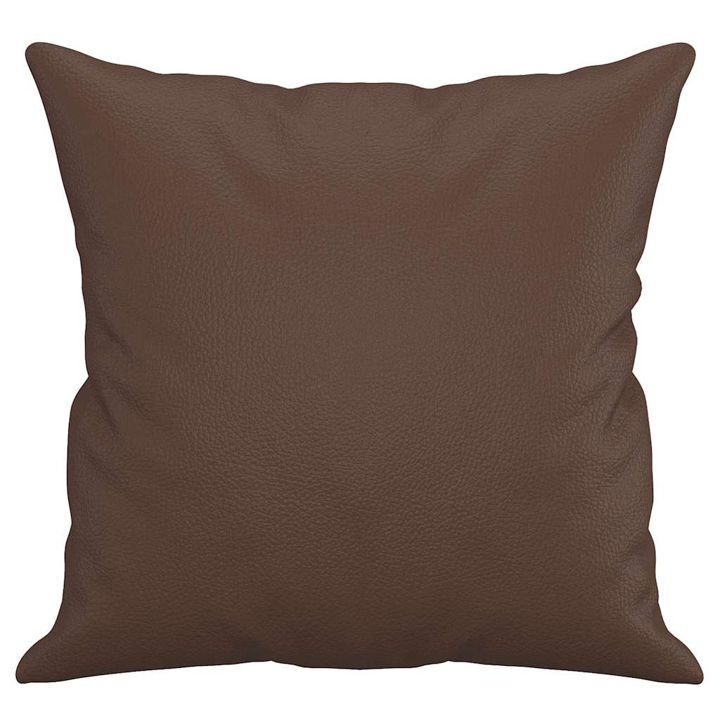 vidaXL Prydnadskuddar 2 st brun 40x40 cm konstläder