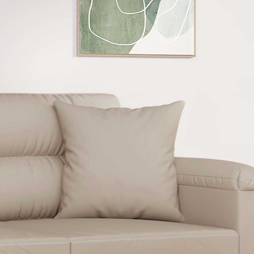 vidaXL Prydnadskuddar 2 st gräddvit 40x40 cm mikrofibertyg