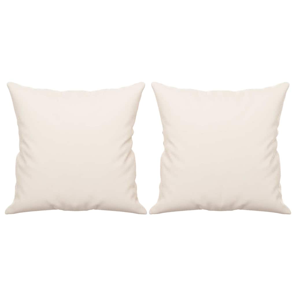 vidaXL Prydnadskuddar 2 st beige 40x40 cm mikrofibertyg