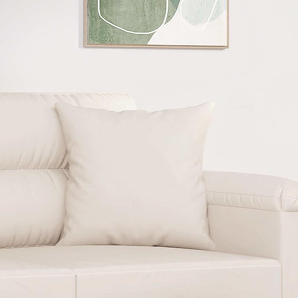 vidaXL Prydnadskuddar 2 st beige 40x40 cm mikrofibertyg