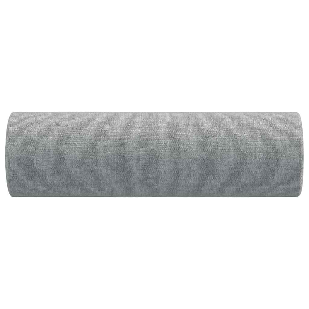 vidaXL Prydnadskuddar 2 st ljusgrå Ø15x50 cm tyg