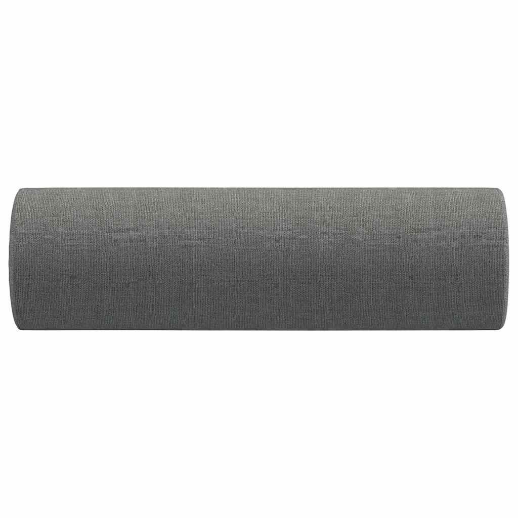 vidaXL Prydnadskuddar 2 st mörkgrå Ø15x50 cm tyg