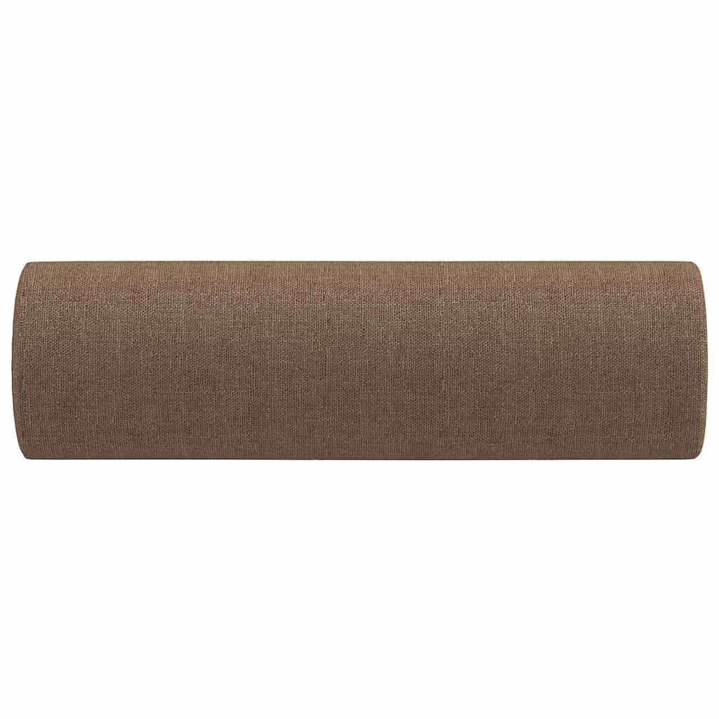 vidaXL Prydnadskuddar 2 st brun Ø15x50 cm tyg