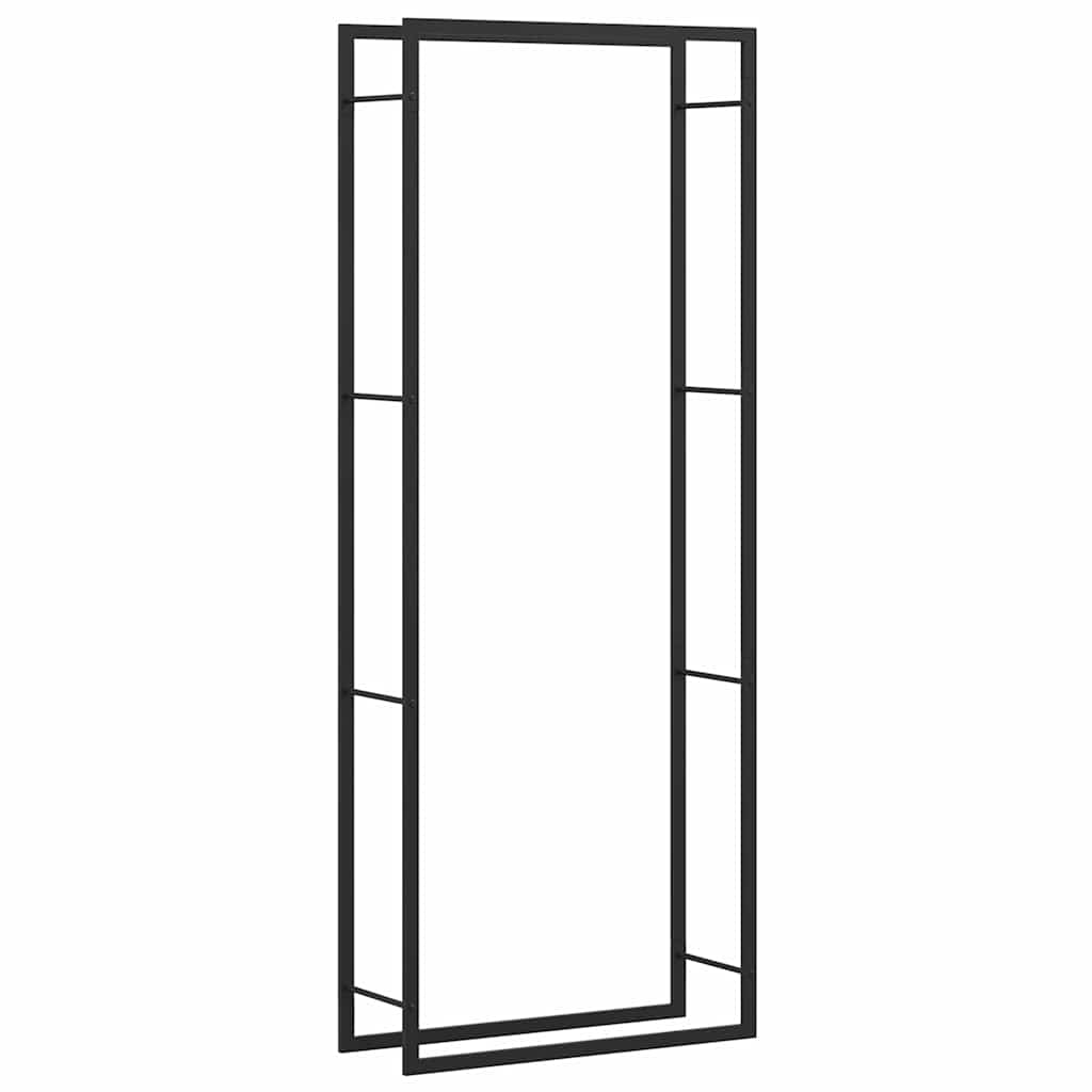 vidaXL Vedställ mattsvart 80x28x222 cm stål