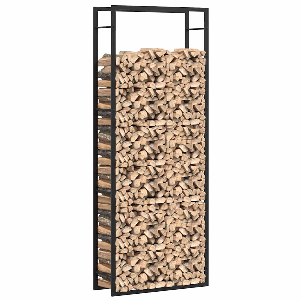 vidaXL Vedställ mattsvart 80x28x222 cm stål
