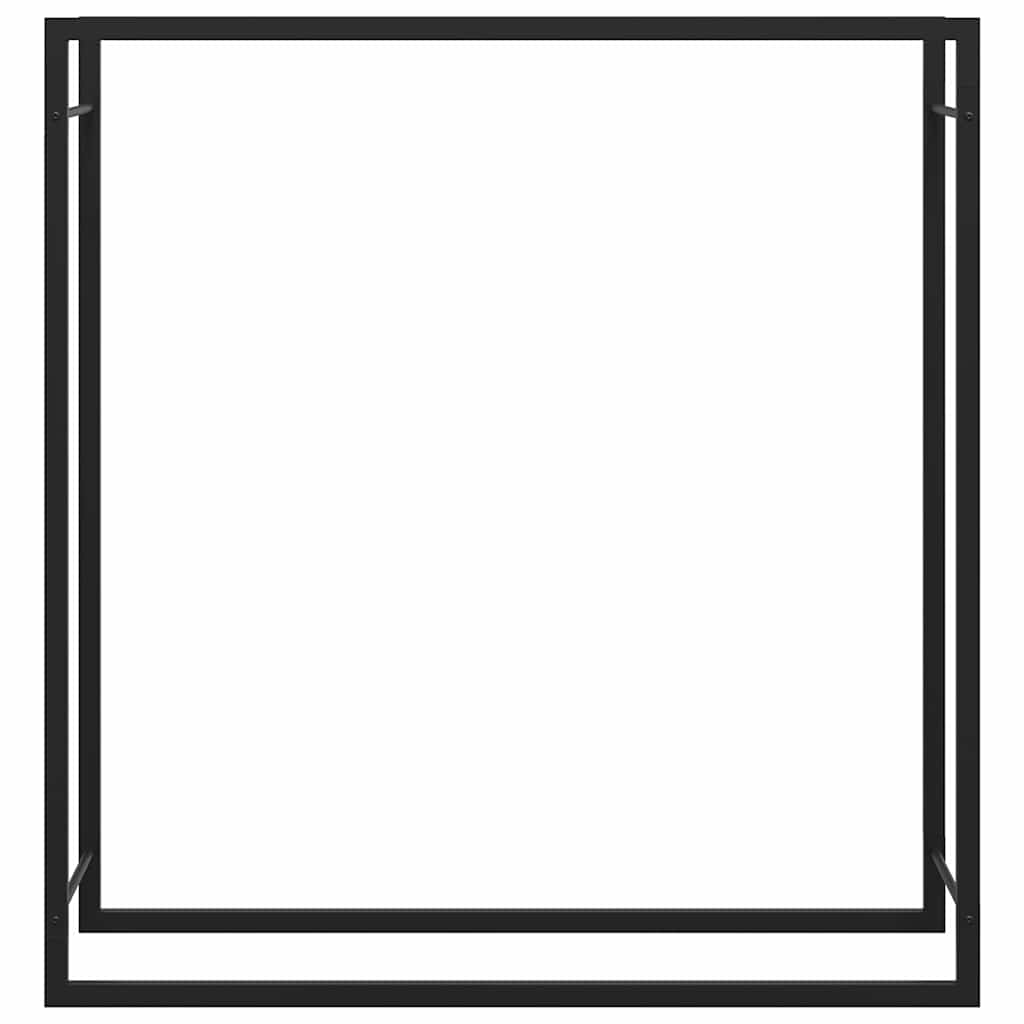 vidaXL Vedställ matt svart 110x28x116 cm stål
