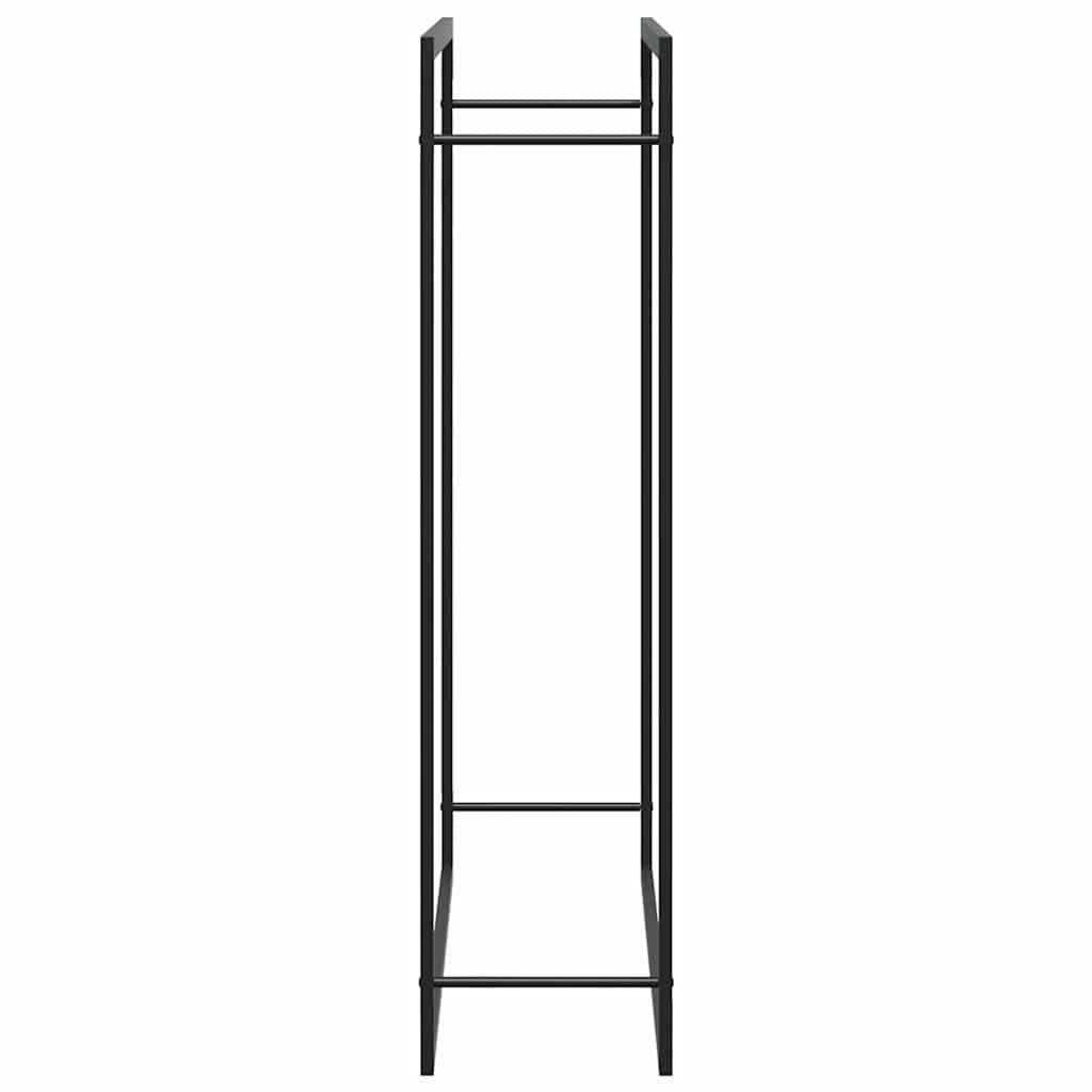 vidaXL Vedställ matt svart 110x28x116 cm stål