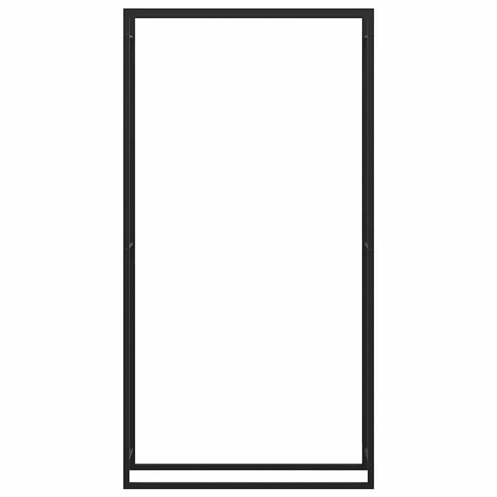 vidaXL Vedställ matt svart 110x28x214 cm stål