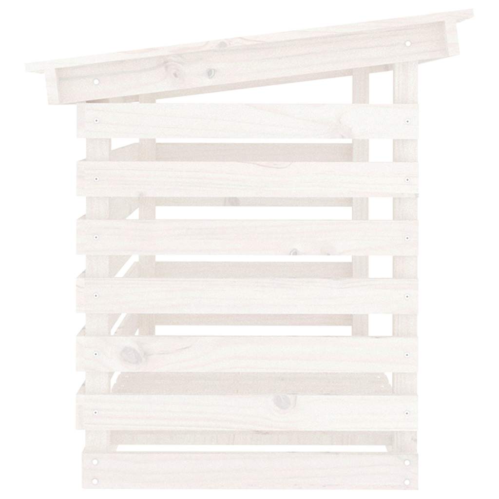 vidaXL Vedställ vit 108x73x79 cm massiv furu