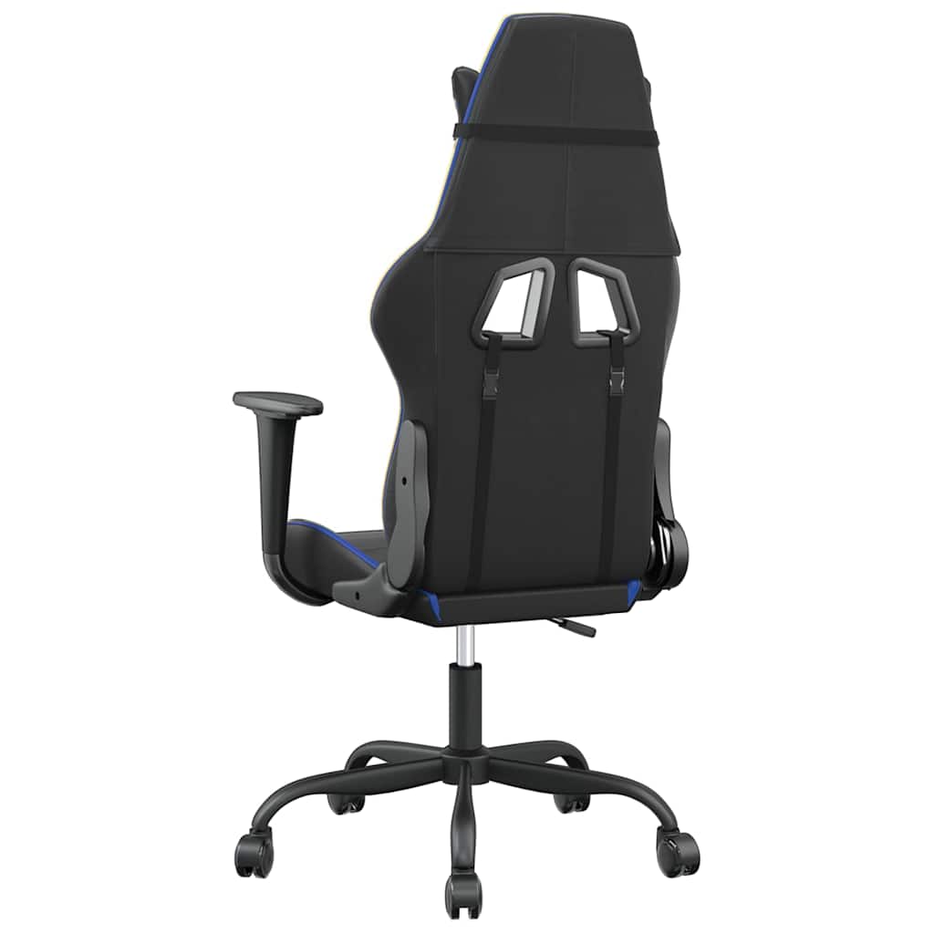 vidaXL Gamingstol svart och blå konstläder