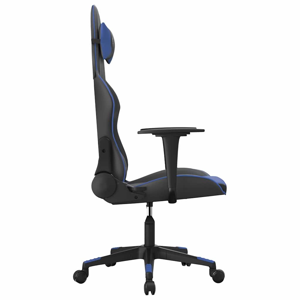 vidaXL Gamingstol svart och blå konstläder