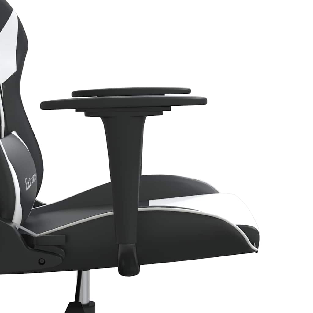 vidaXL Gamingstol svart och vit konstläder