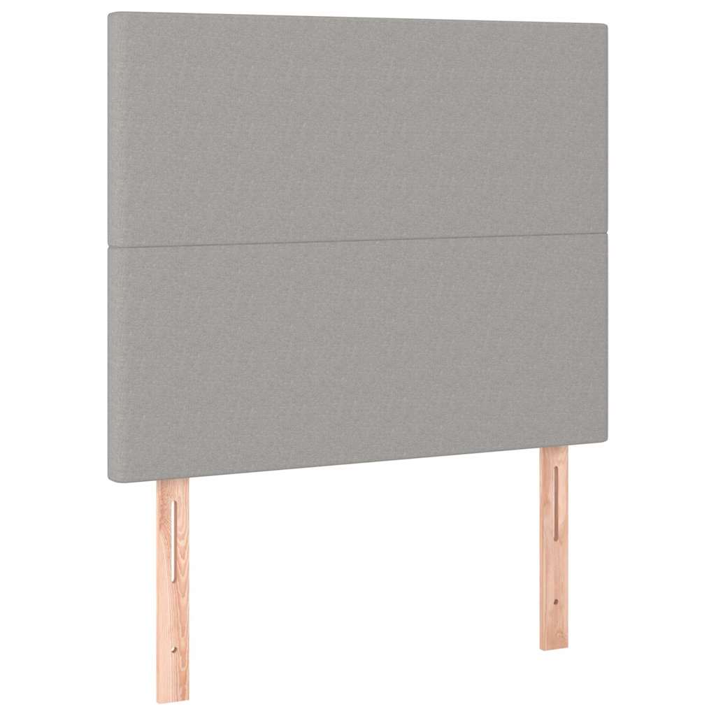 vidaXL Sänggavel ljusgrå 80x5x118/128 cm tyg