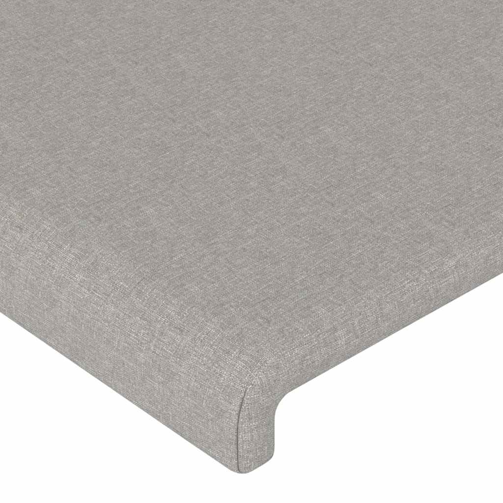 vidaXL Sänggavel ljusgrå 80x5x118/128 cm tyg