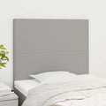 vidaXL Sänggavel ljusgrå 80x5x118/128 cm tyg