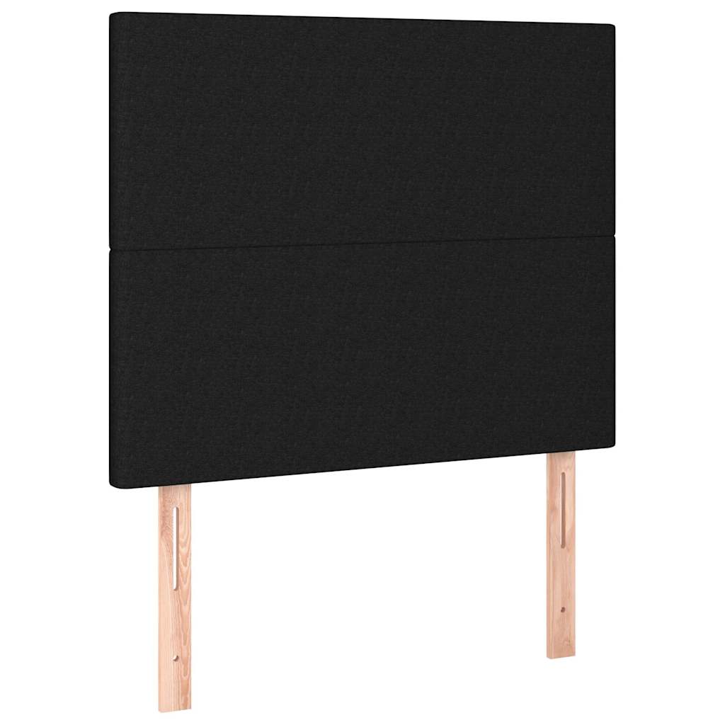 vidaXL Sänggavel svart 80x5x118/128 cm tyg