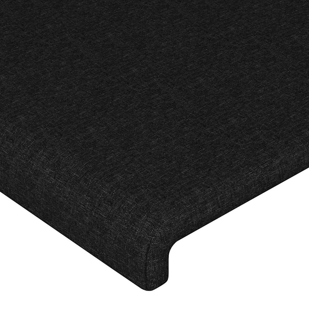 vidaXL Sänggavel svart 80x5x118/128 cm tyg