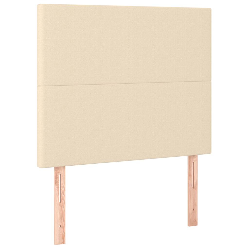 vidaXL Sänggavel creme 80x5x118/128 cm tyg