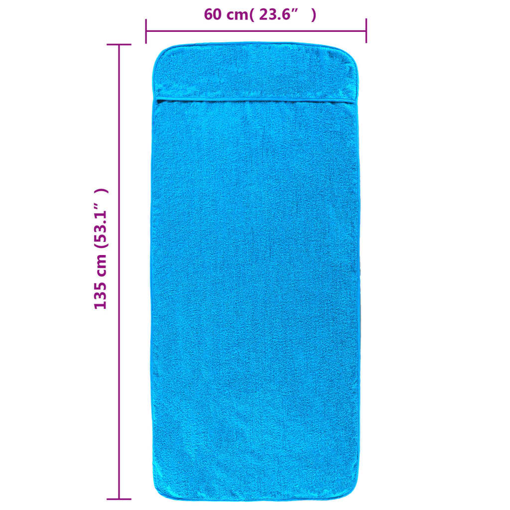 vidaXL Badhanddukar 4 st turkos 60x135 cm tyg 400 gsm