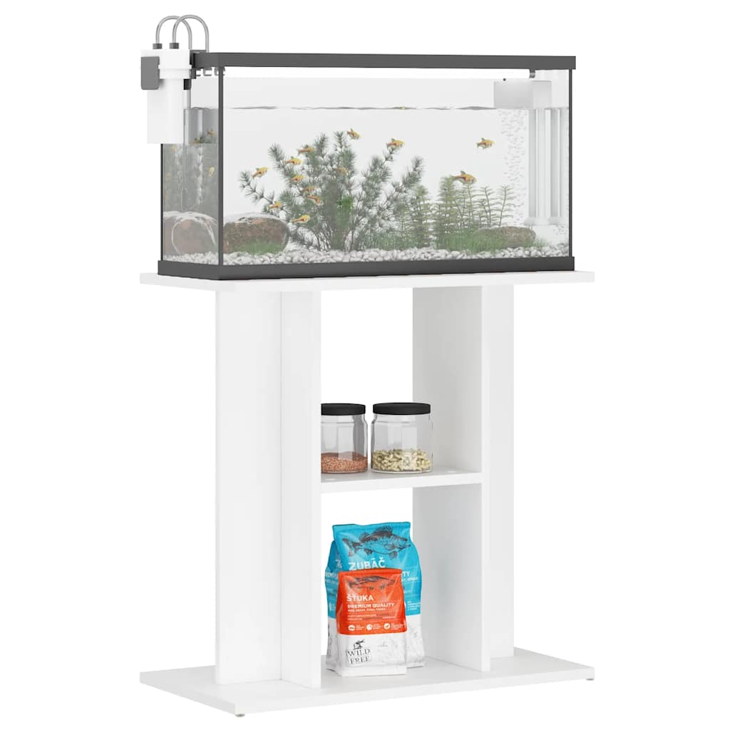 vidaXL Akvariebänk vit 60x30x60 cm konstruerat trä