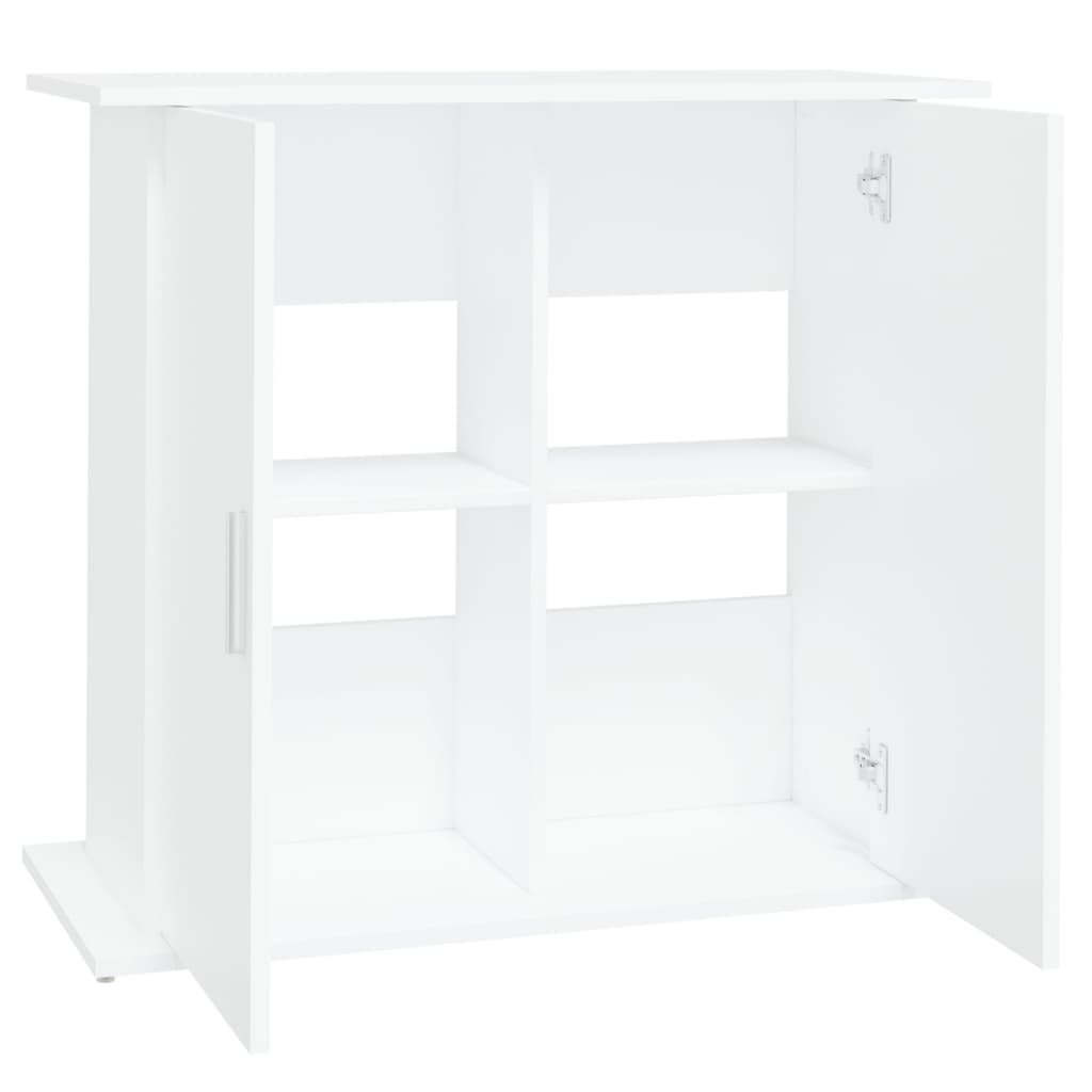 vidaXL Akvariebänk vit 81x36x73 cm konstruerat trä