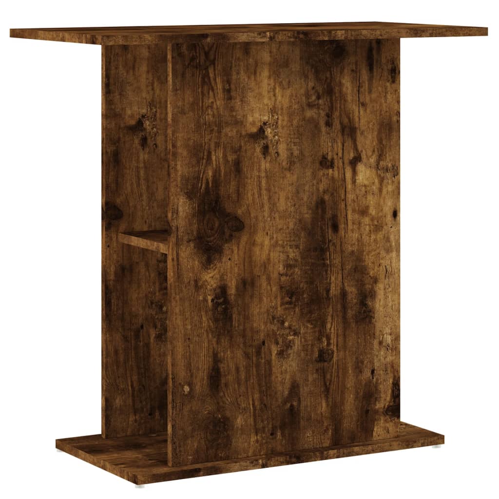 vidaXL Akvariebänk rökfärgad ek 75x36x72,5 cm konstruerat trä
