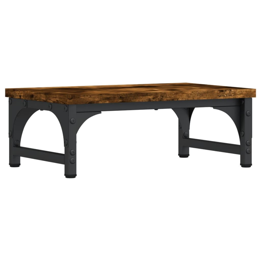 vidaXL Skärmställ rökfärgad ek 37x23x14 cm konstruerat trä