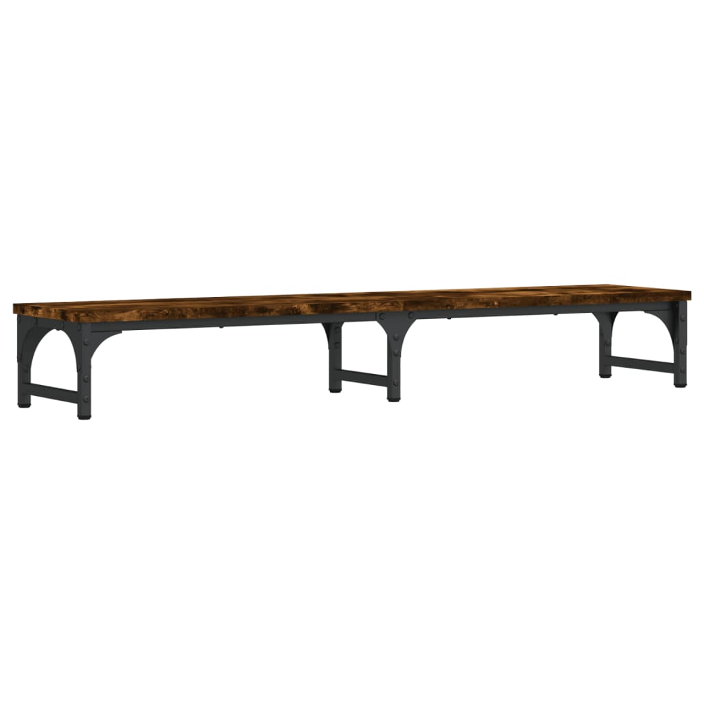 vidaXL Skärmställ rökfärgad ek 105x23x15,5 cm konstruerat trä