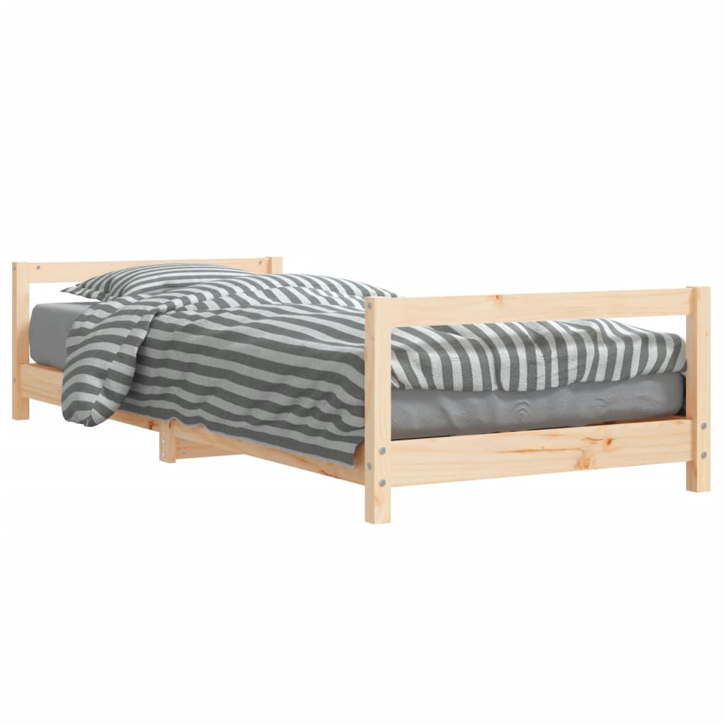 vidaXL Sängram för barnsäng 80x200 cm massiv furu