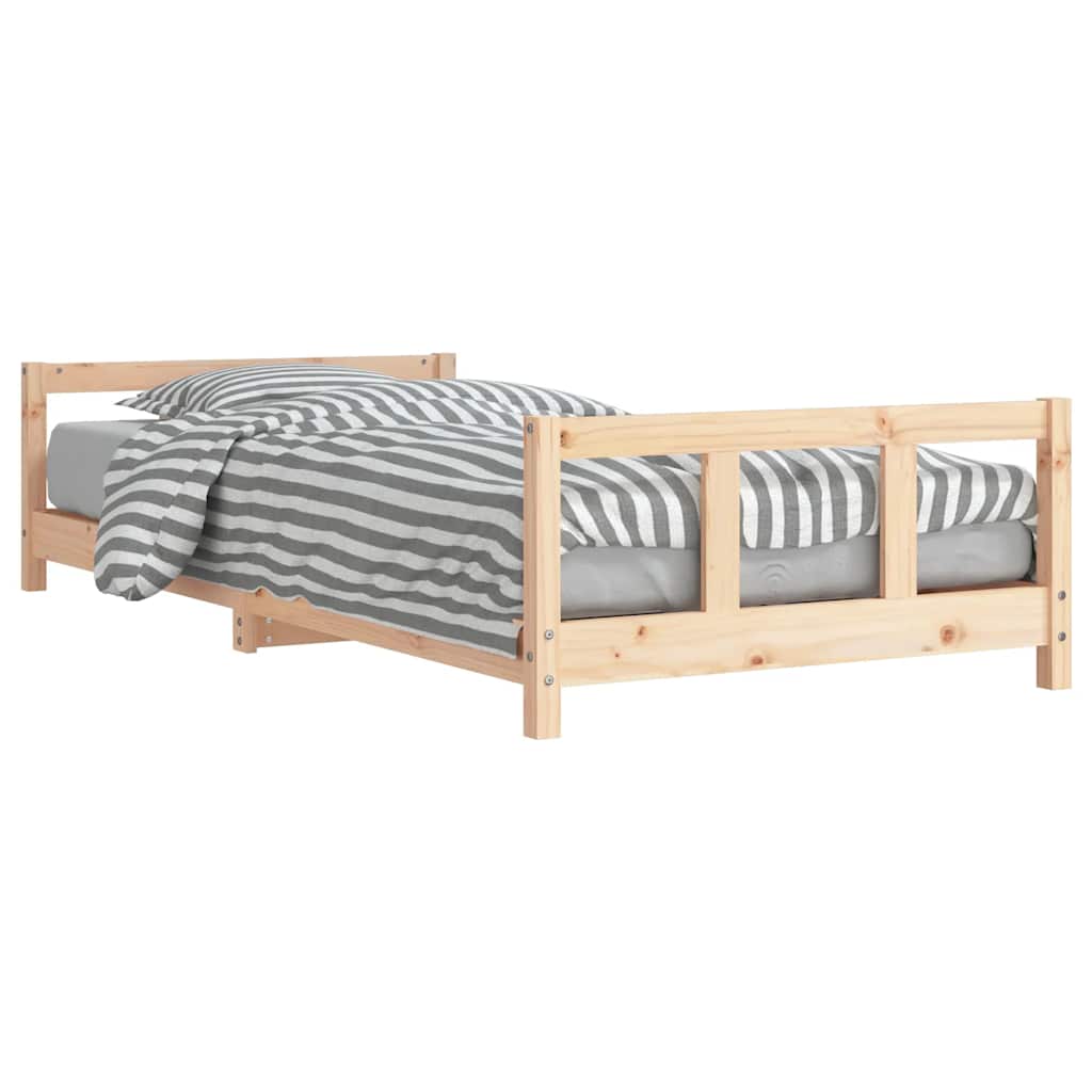 vidaXL Sängram för barnsäng 90x200 cm massiv furu