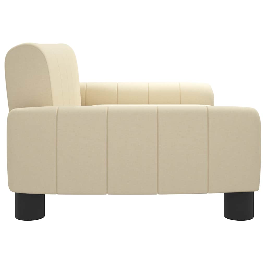 vidaXL Barnsoffa gräddvit 70x45x30 cm tyg
