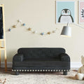 vidaXL Barnsoffa svart 70x45x30 cm sammet