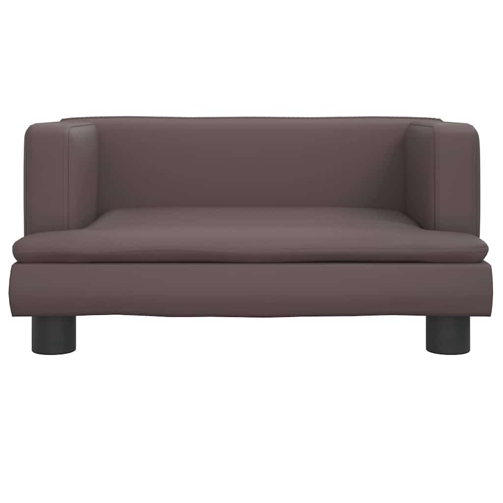vidaXL Barnsoffa brun 60x40x30 cm konstläder
