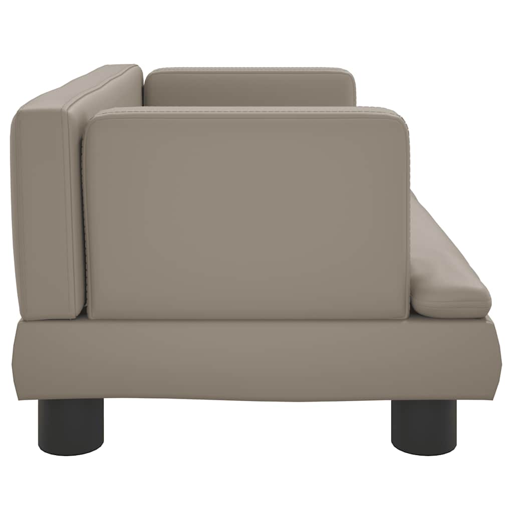 vidaXL Barnsoffa cappuccino 60x40x30 cm konstläder