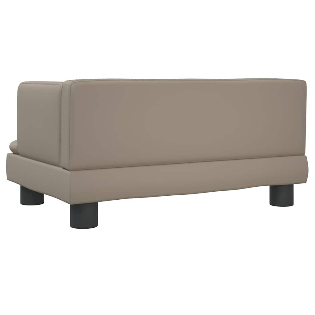 vidaXL Barnsoffa cappuccino 60x40x30 cm konstläder