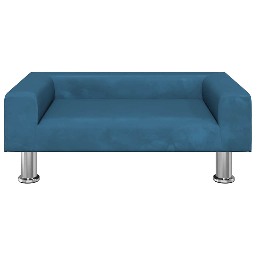 vidaXL Barnsoffa blå 70x45x26,5 cm sammet