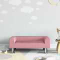 vidaXL Barnsoffa rosa 70x45x26,5 cm sammet