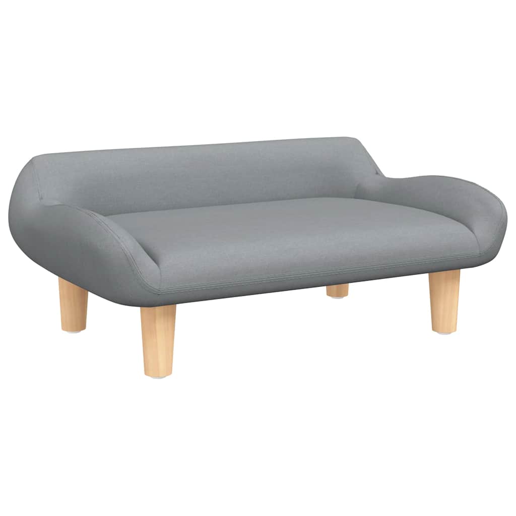 vidaXL Barnsoffa ljusgrå 70x40x24 cm tyg